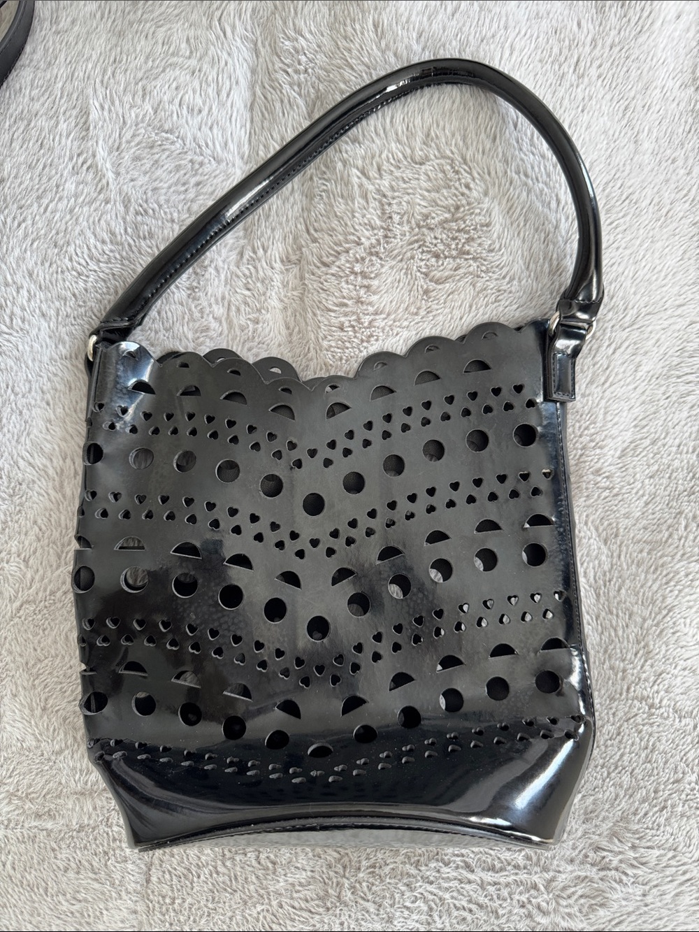Black Cutout Patent Shoulder Bag - Women
Neiman Marcus
